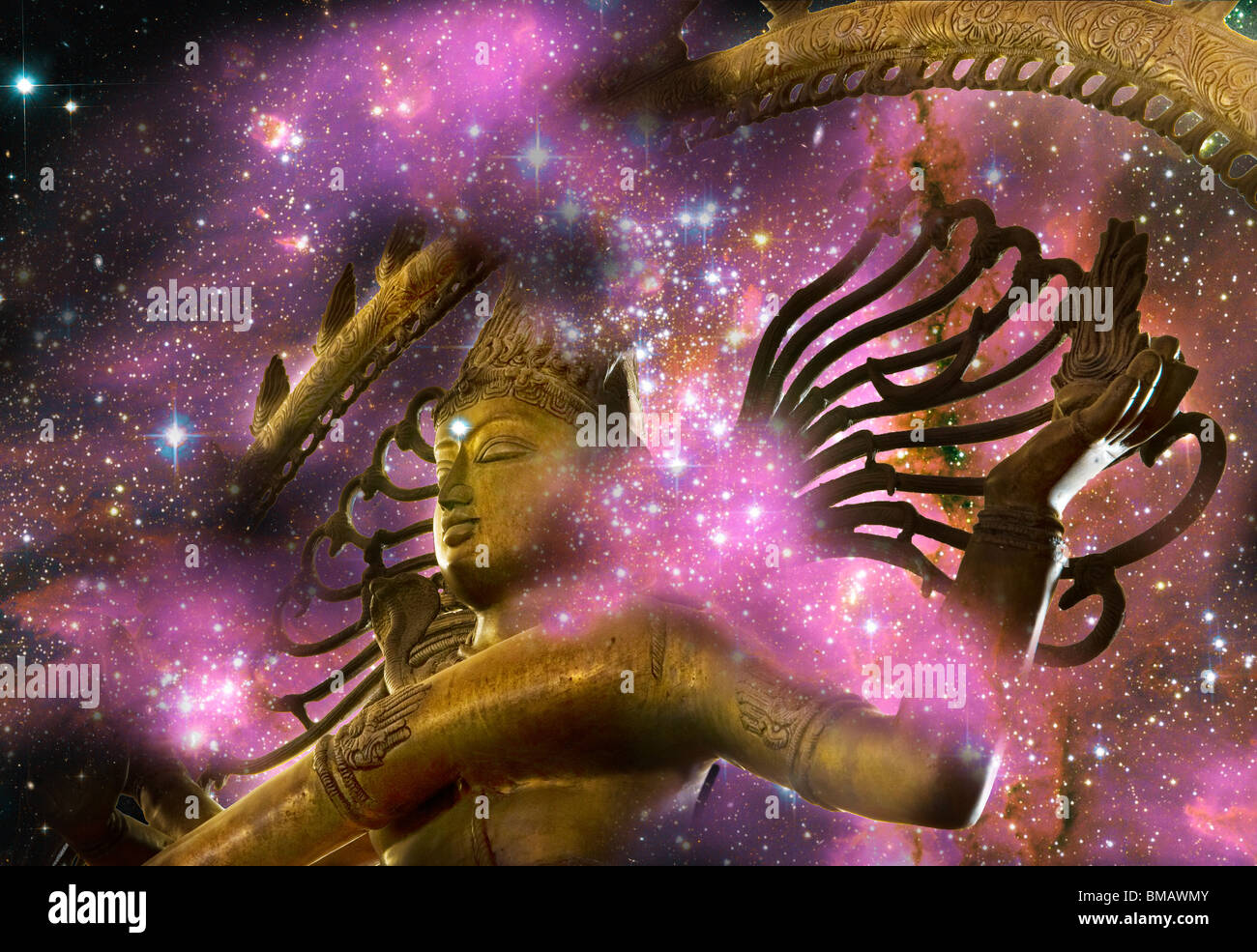Illustration du dieu hindou Shiva Banque D'Images