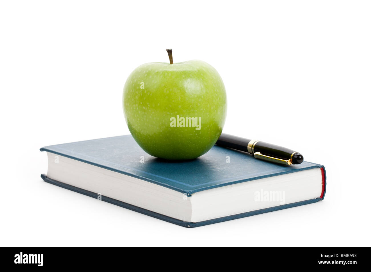 Pomme verte et pour les manuels, Close up Banque D'Images