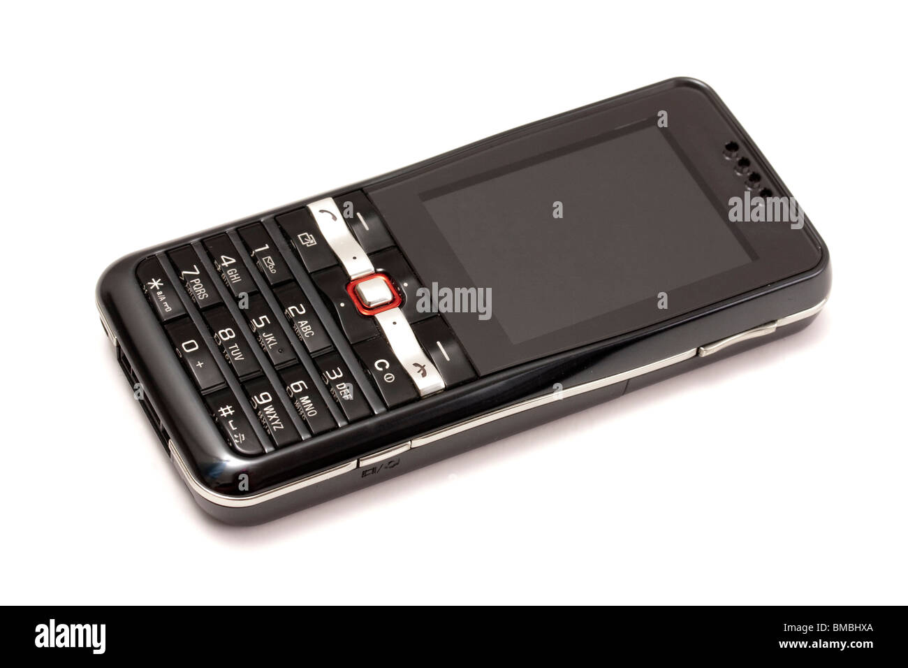 Mobile phone isolated on white Banque D'Images