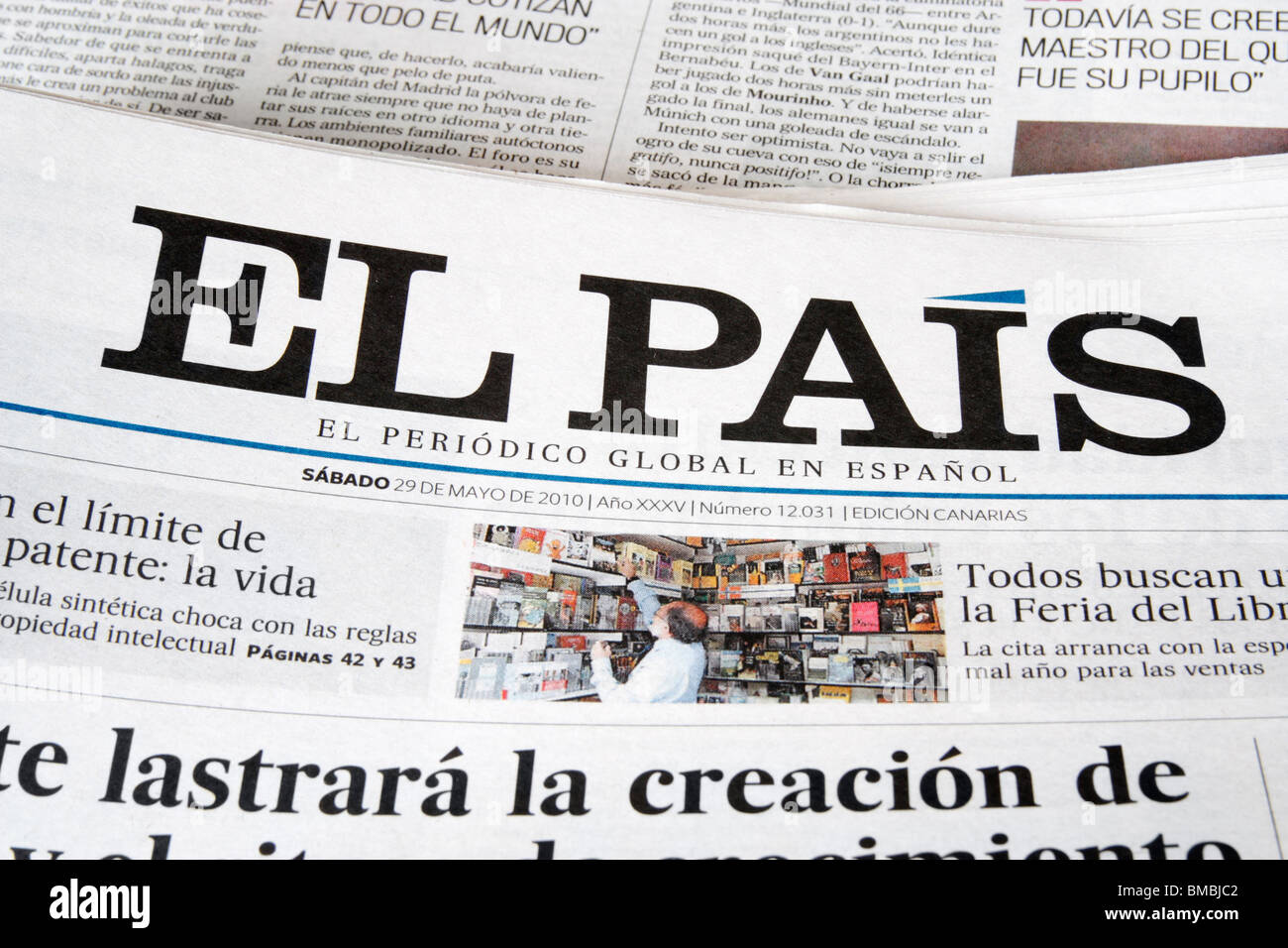 El Pais est l'top ventes quotidien national avec une diffusion d'environ 450 000 Banque D'Images