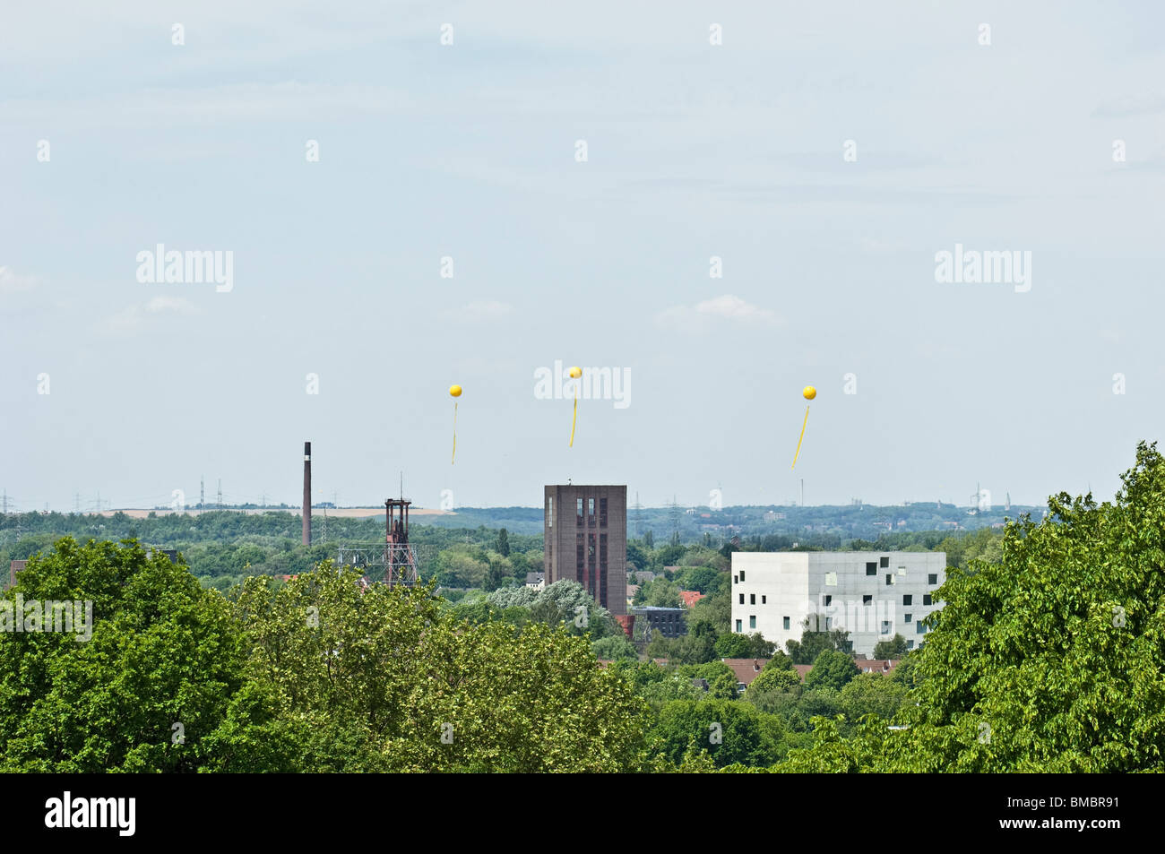 Zeche Zollverein Schachtzeichen signe l'arbre de la mine de charbon de Zollverein Capitale Européenne de la Culture 2010 Banque D'Images
