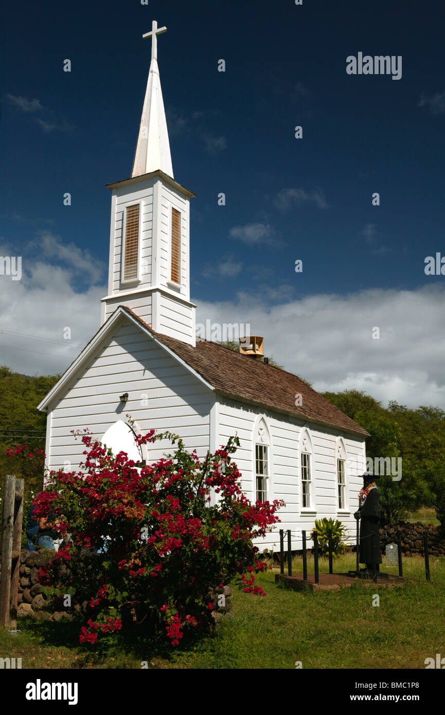 Le Père Damien's Church sur Molokai à Hawaii Banque D'Images