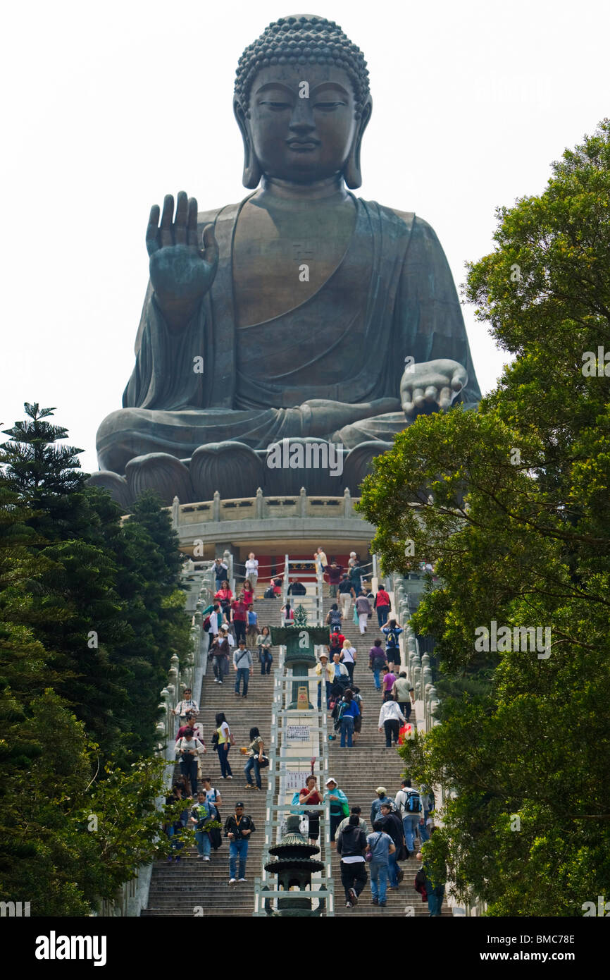 Statue du Grand Bouddha, Lantau Island, Hong Kong, RAS de Chine Banque D'Images