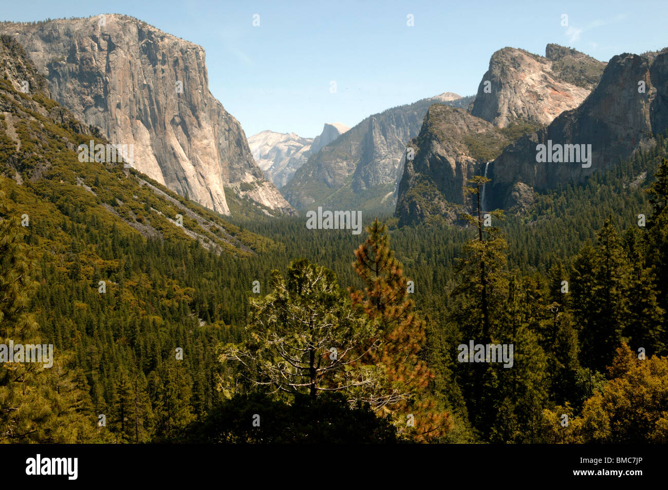 Vue grandiose sur le Parc National de Yosemite en Californie Banque D'Images