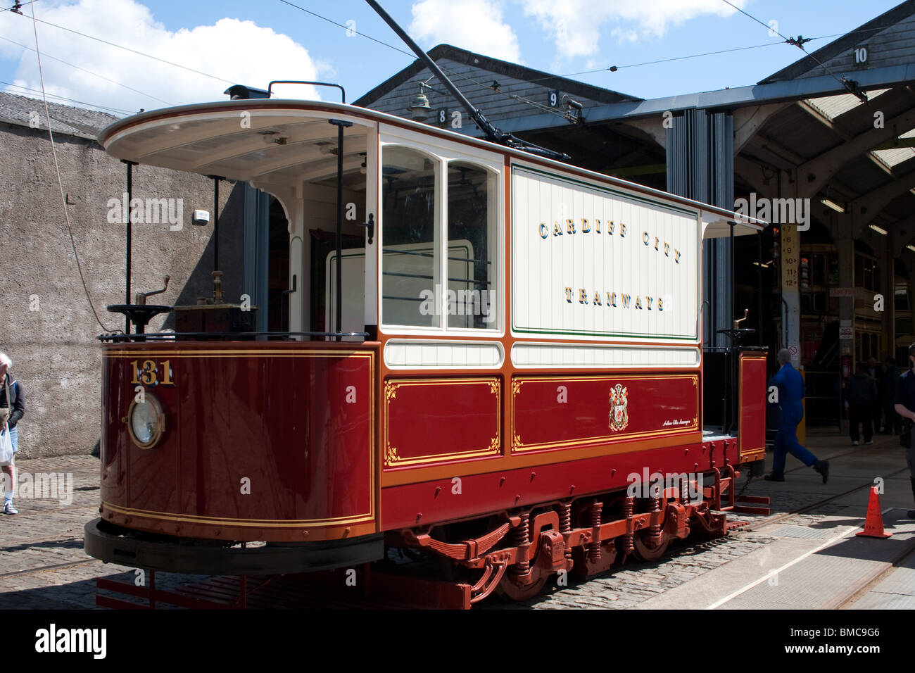 Tramway de la ville de Cardiff Banque D'Images