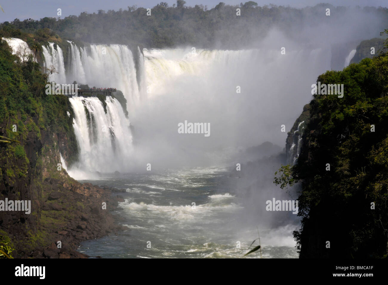 Salto Floriano, Iguassu Falls, parc national de l'Iguazu, Puerto Iguazu, Brésil de l'Argentine prises latérales Banque D'Images
