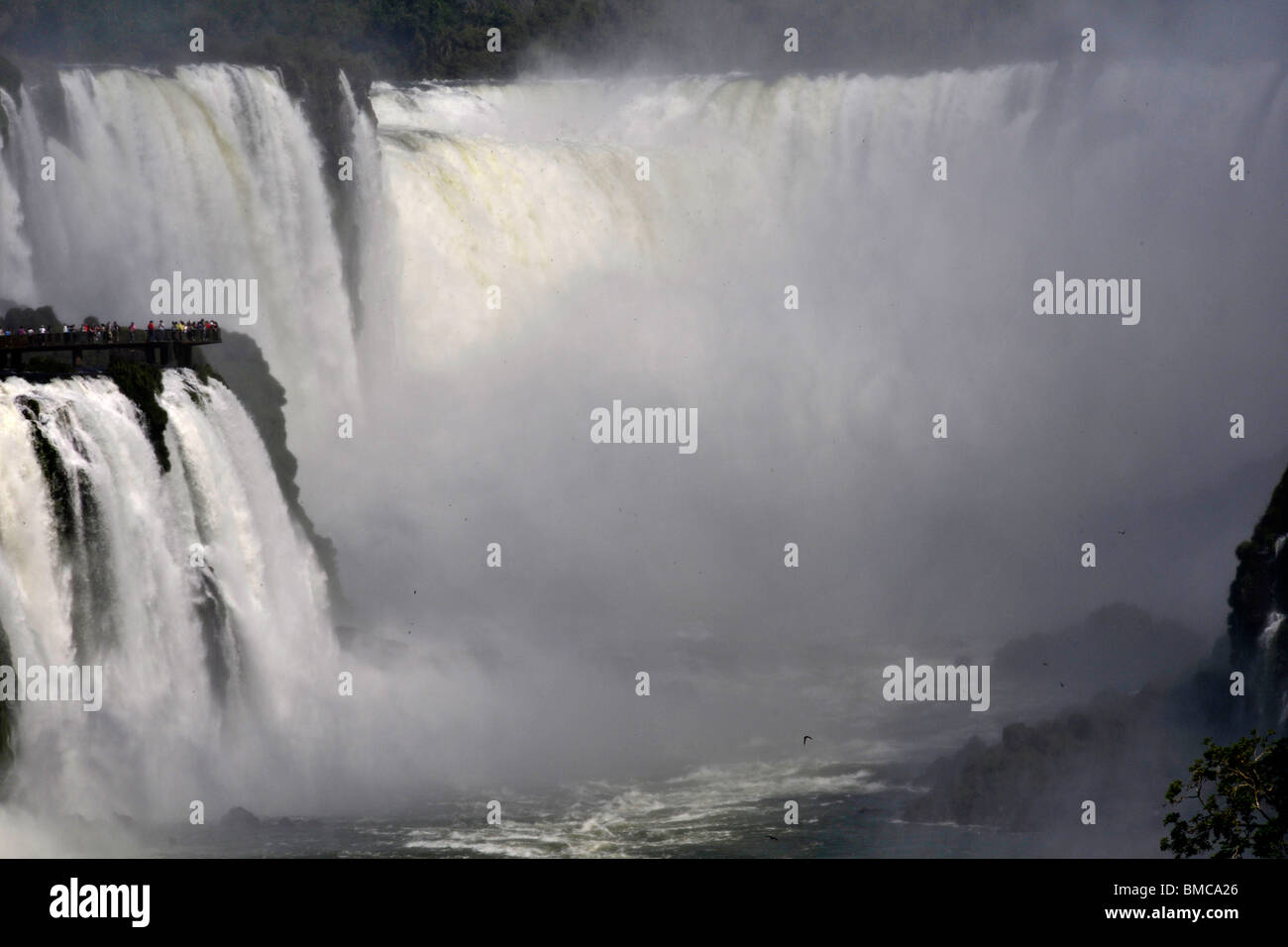 Salto Floriano, Iguassu Falls, parc national de l'Iguazu, Puerto Iguazu, Brésil de l'Argentine prises latérales Banque D'Images