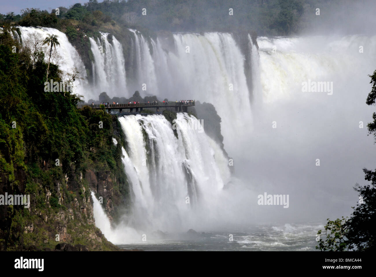 Salto Floriano, Iguassu Falls, parc national de l'Iguazu, Puerto Iguazu, Brésil de l'Argentine prises latérales Banque D'Images