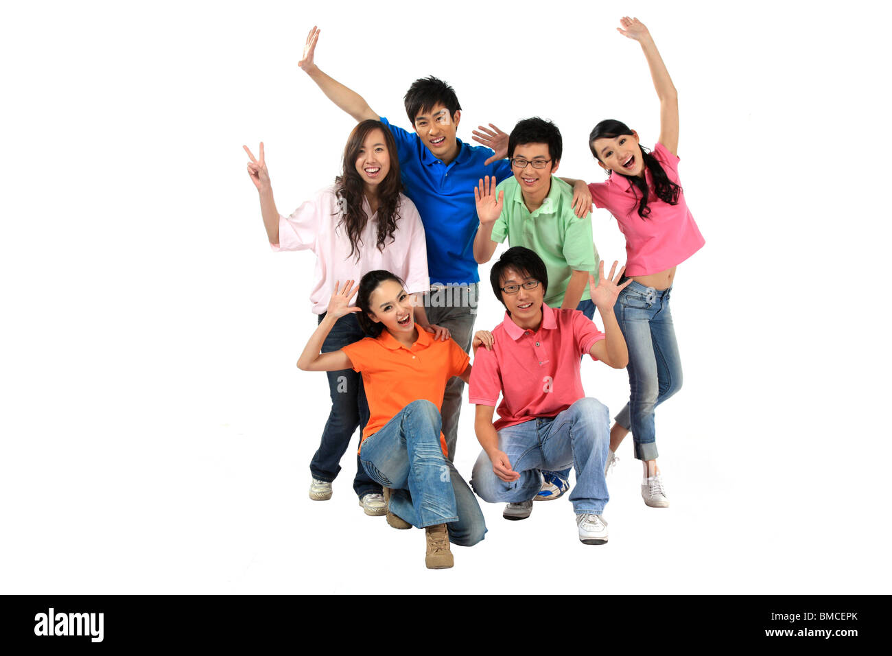 Groupe de personnes taking photograph Banque D'Images