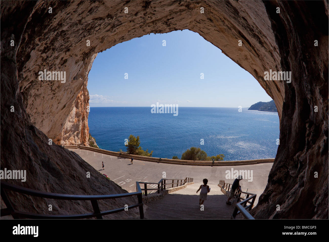 Entrée des grottes d'Arta, Majorque Canyamel Majorque Espagne Europe EU Banque D'Images