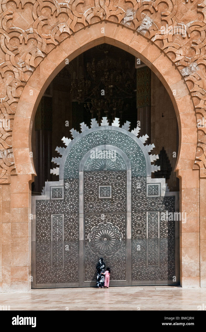 Casablanca la grande mosquée Hassan II Banque D'Images