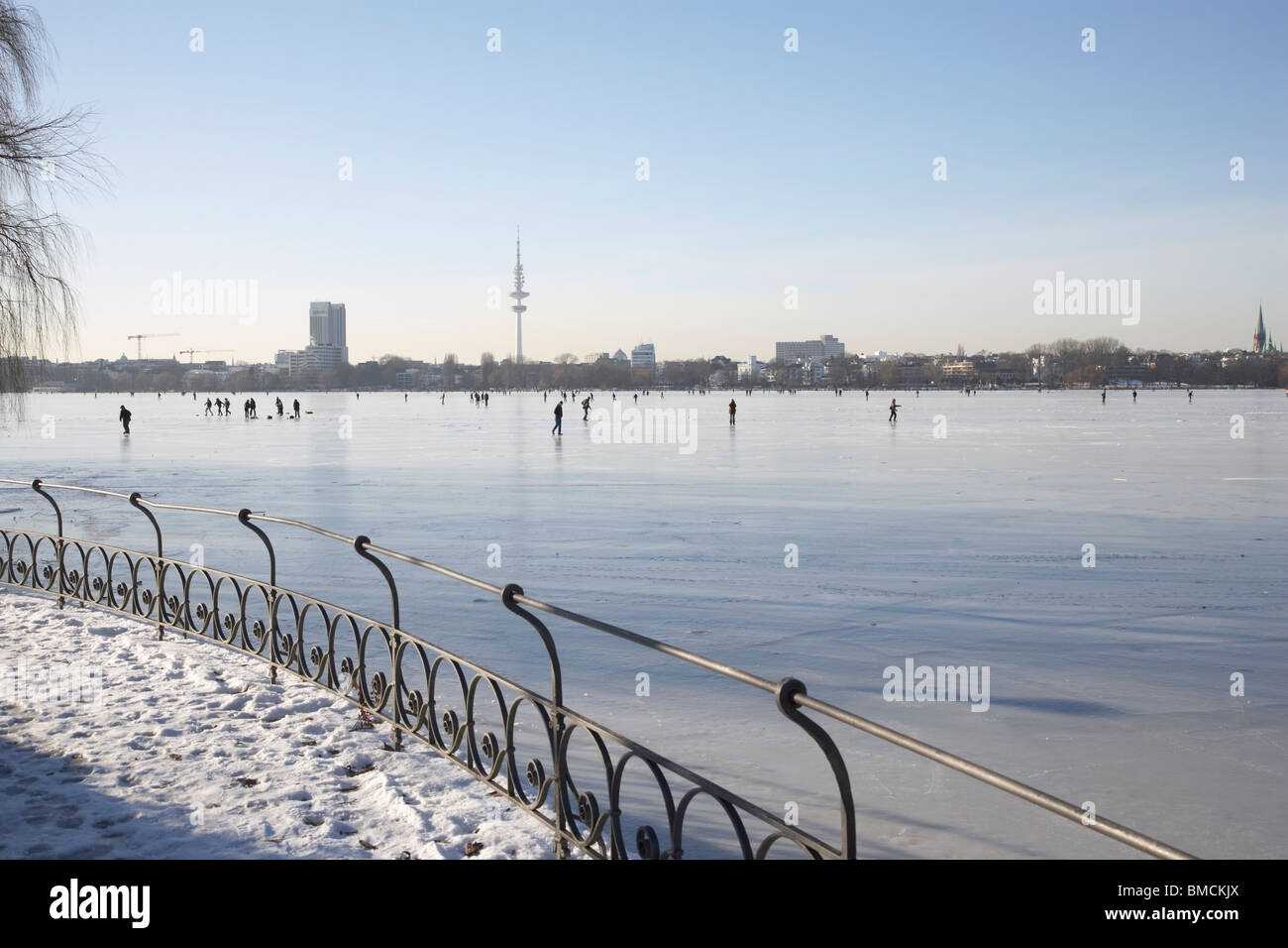 Le Lac Alster, Hamburg, Allemagne Banque D'Images