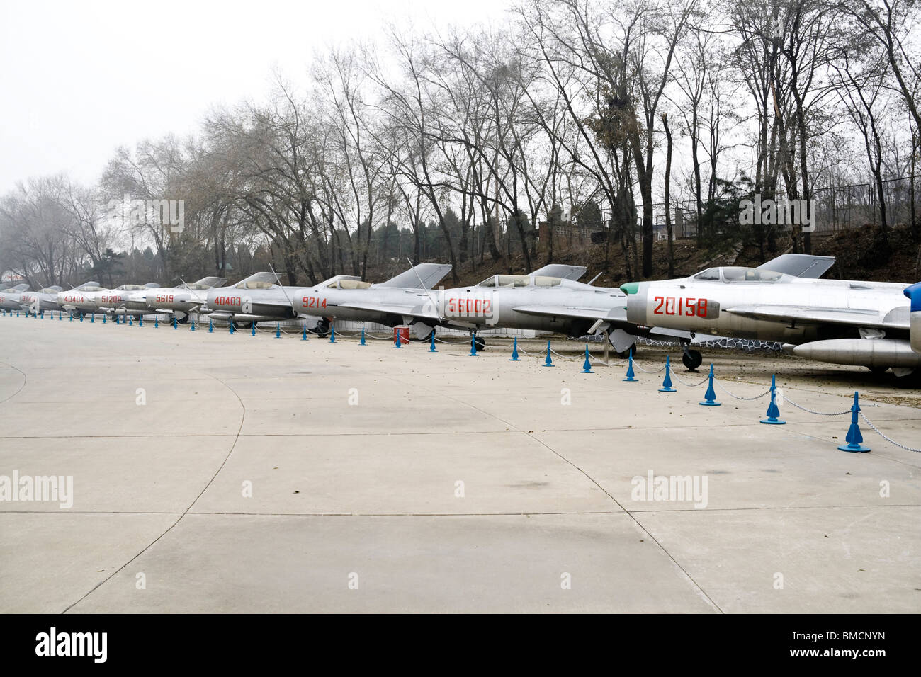 Vieux avions de chasse mig exposition en Chine Banque D'Images