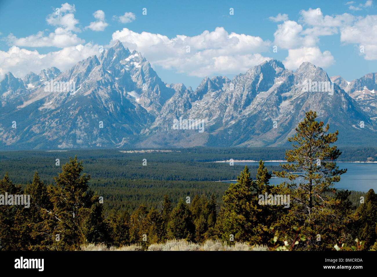 Vue grandiose sur le Grand Teton National Park Banque D'Images