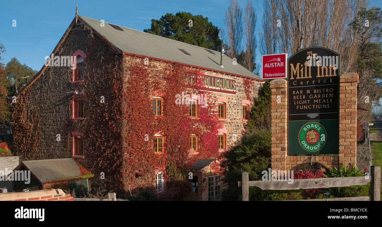 Le Mill Inn à Carrick dans les Midlands Tasmanie est dans un moulin à farine. Banque D'Images