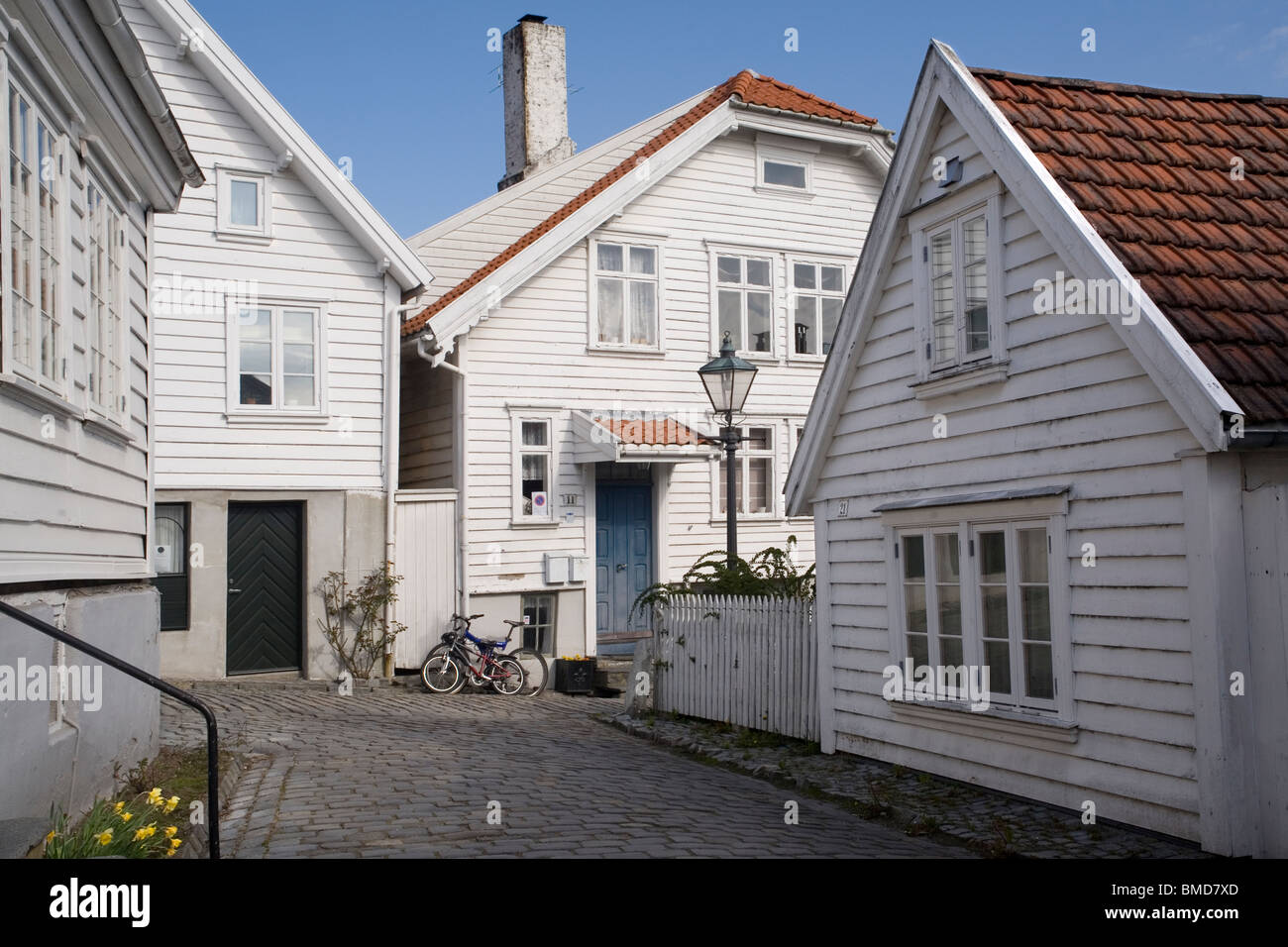 La vieille ville de Stavanger en Norvège Banque D'Images