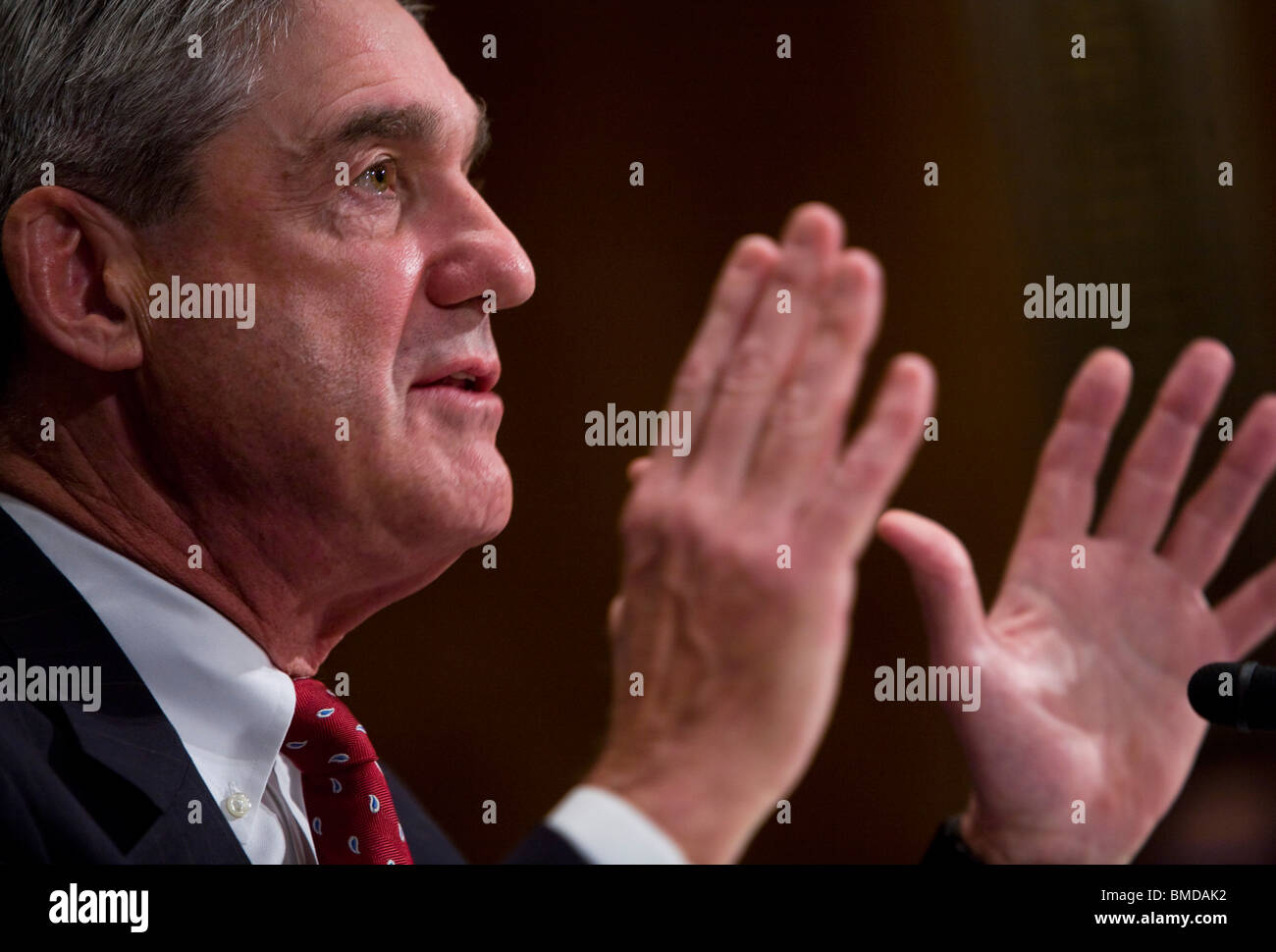 Le chef du FBI Robert Mueller. Banque D'Images