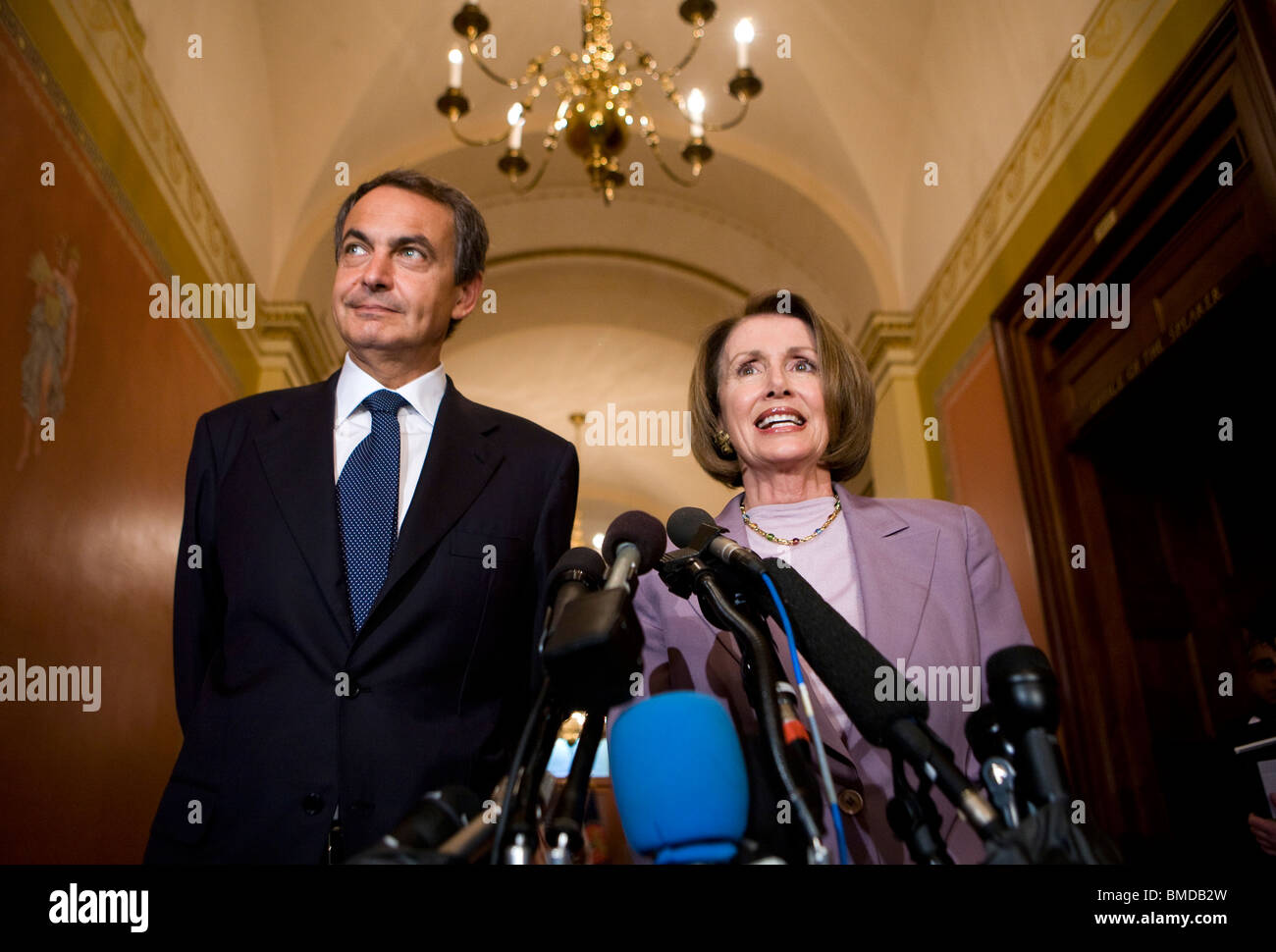 Le président espagnol José Luis Rodriguez Zapatero Banque D'Images