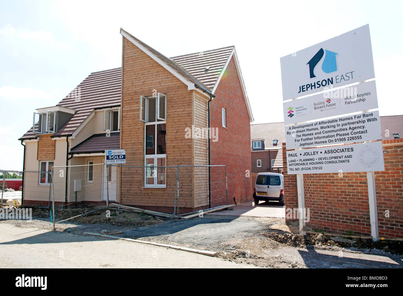 Le Logement abordable - Lotissement porte Broughton - Milton Keynes - Buckinghamshire Banque D'Images