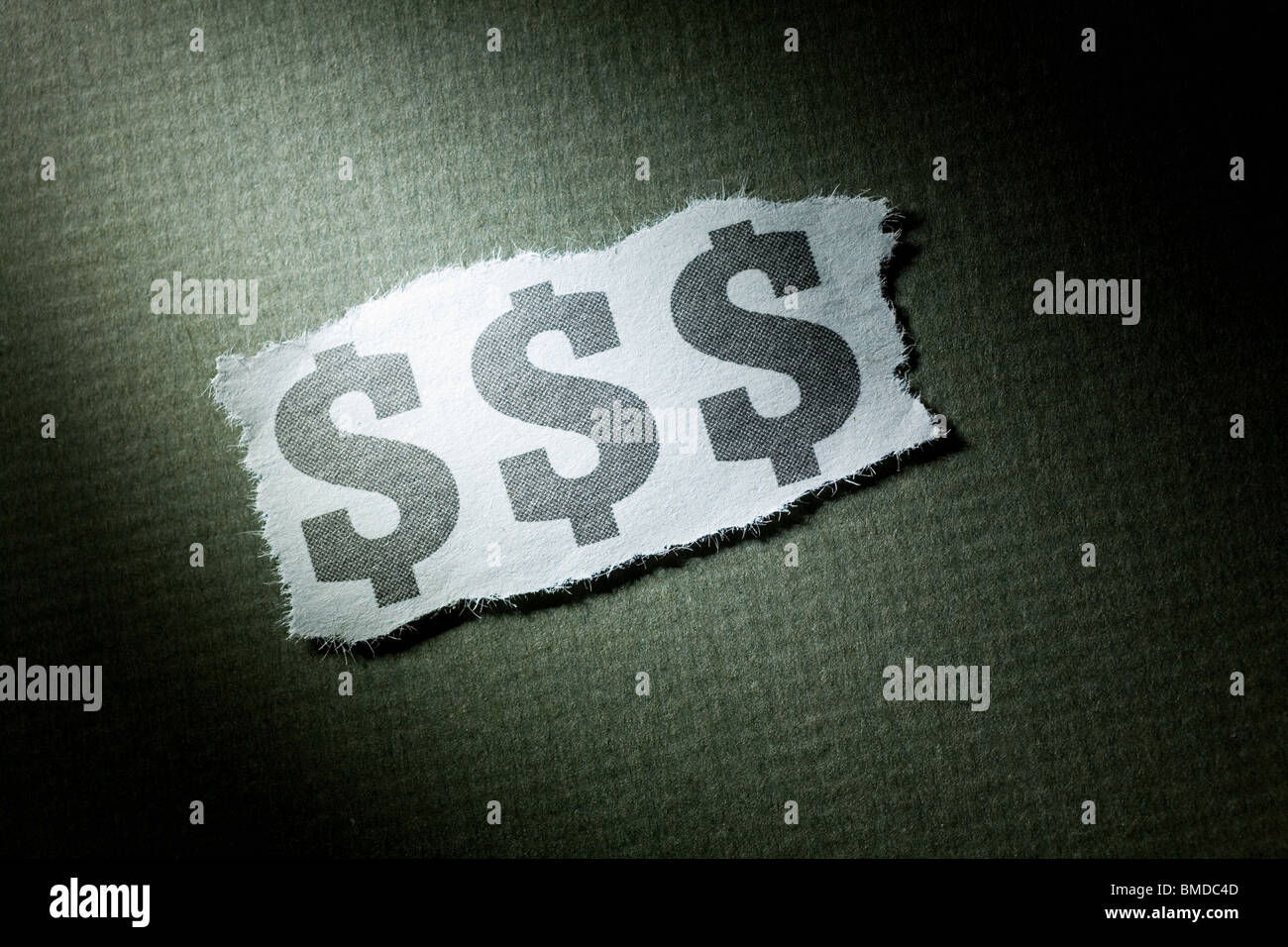 Titre symbole du dollar, concept de solution de financement ou d'un problème Banque D'Images