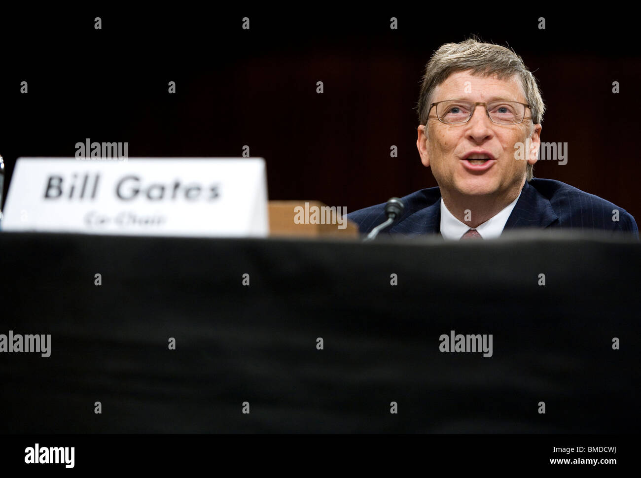 L'ancien Président Bill Clinton et Gates fondateur Bill Gates. Banque D'Images