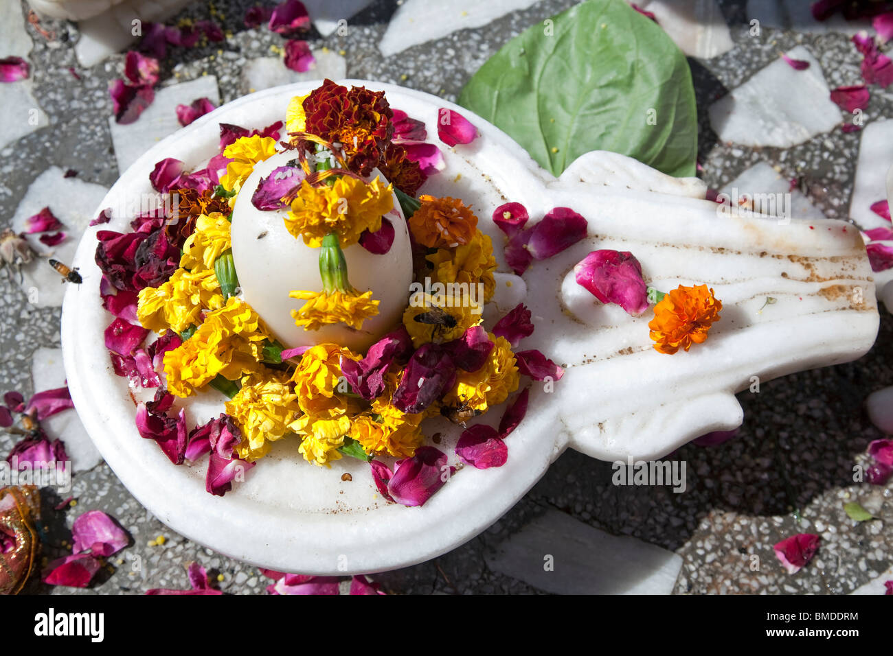 Shiva Lingam. Pushkar Rajasthan. L'Inde Banque D'Images