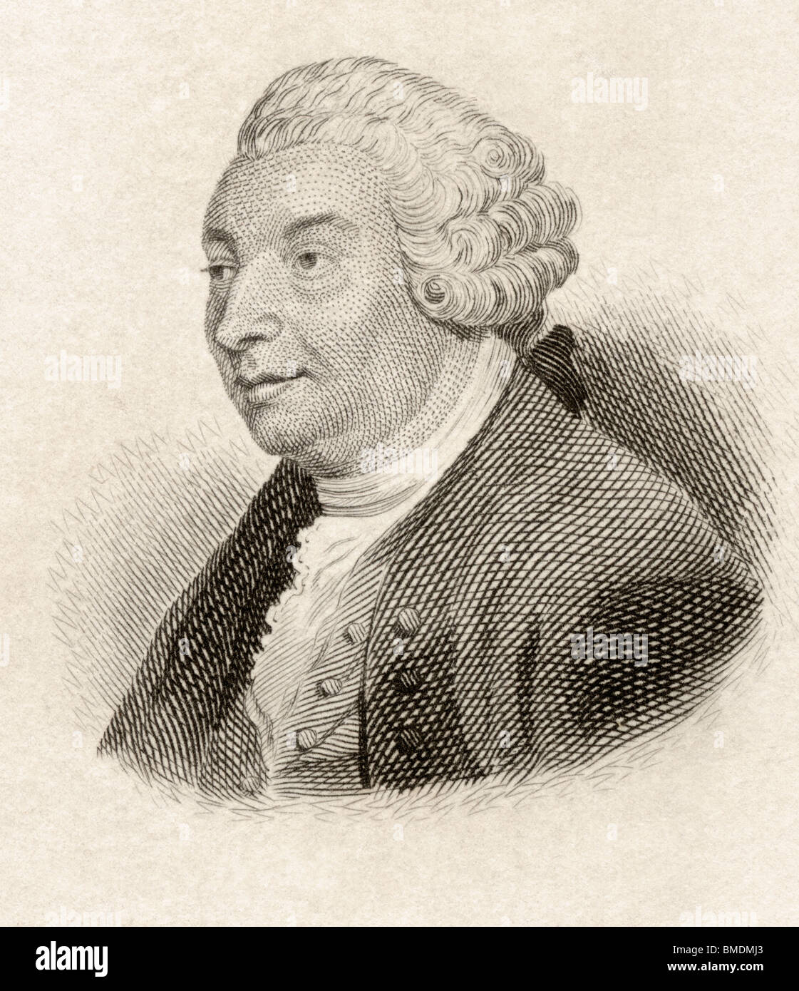 David Hume, 1711 à 1776. Philosophe écossais, économiste et historien. Banque D'Images