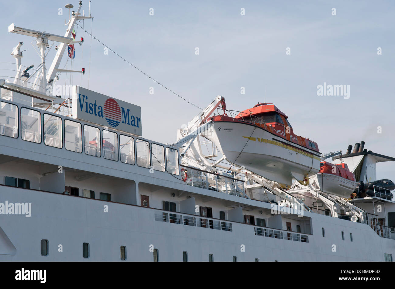 03 juin 2010 à Belfast. Navire de croisière, le Vista Mar est détenu dans le port de Belfast en raison de problèmes de sécurité Banque D'Images