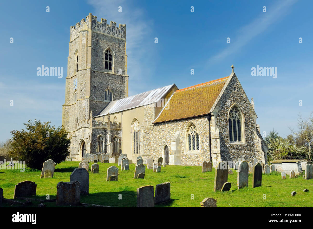 L'église St Mary à Kersey, Suffolk, Angleterre. Banque D'Images