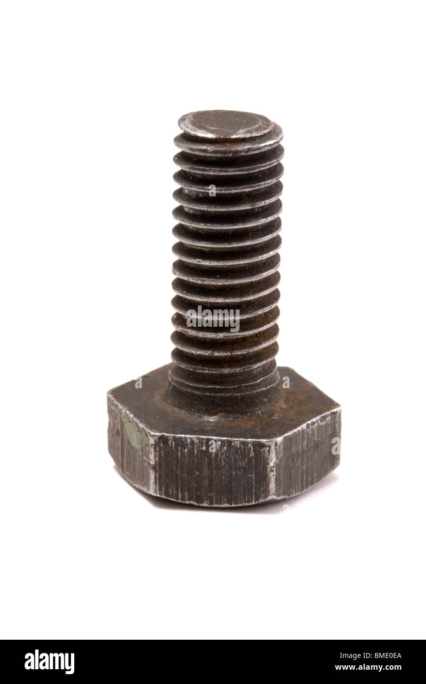 Bolt isolé sur fond blanc Banque D'Images