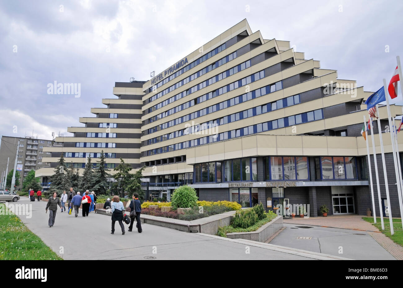Hôtel Pyramida , Prague, République tchèque, est de l'Europe Banque D'Images
