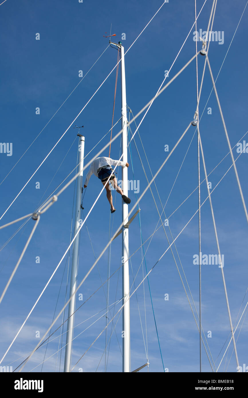 La montée au mât Banque D'Images