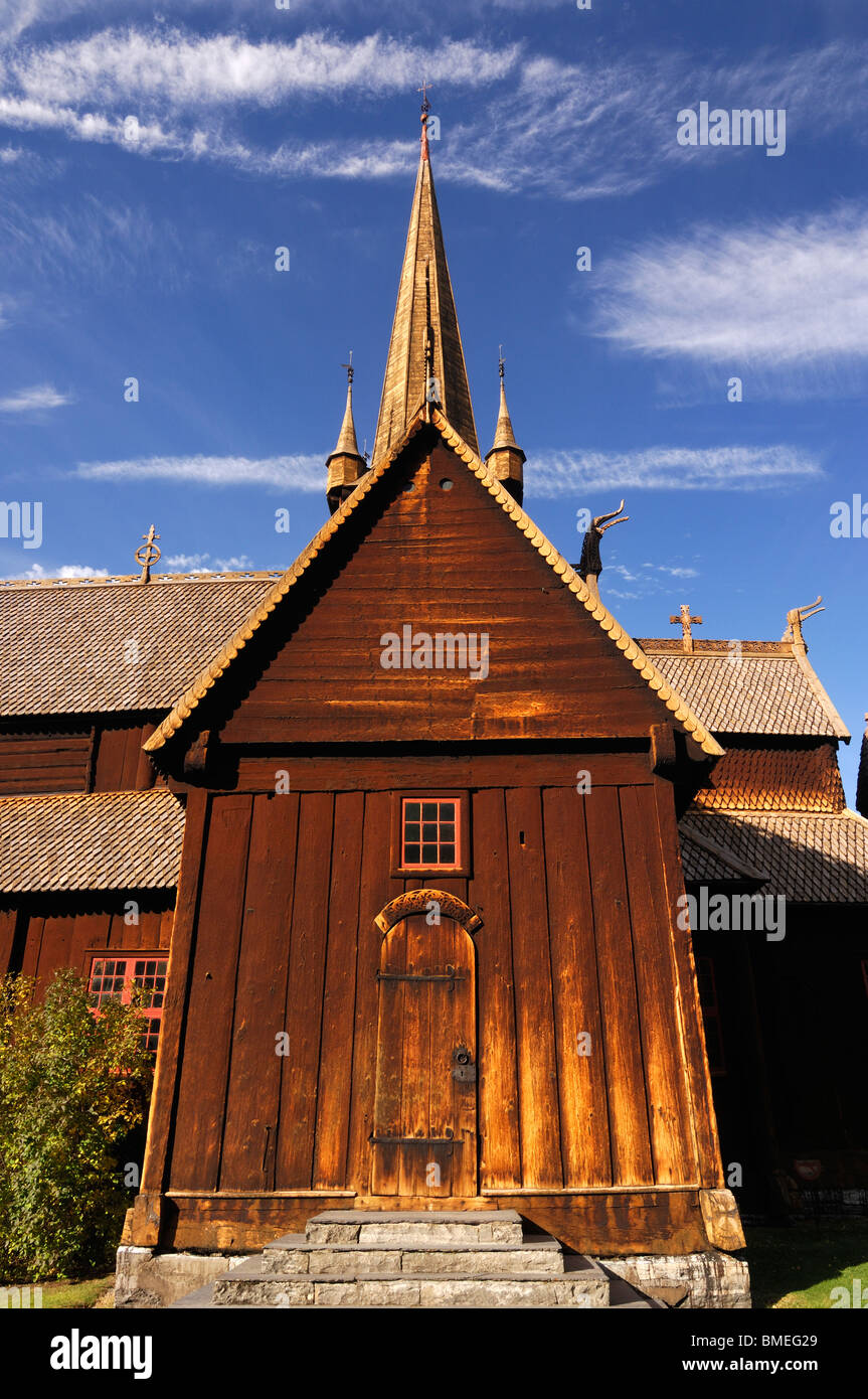 La Scandinavie, la Norvège, vue de l'extérieur de l'église Banque D'Images