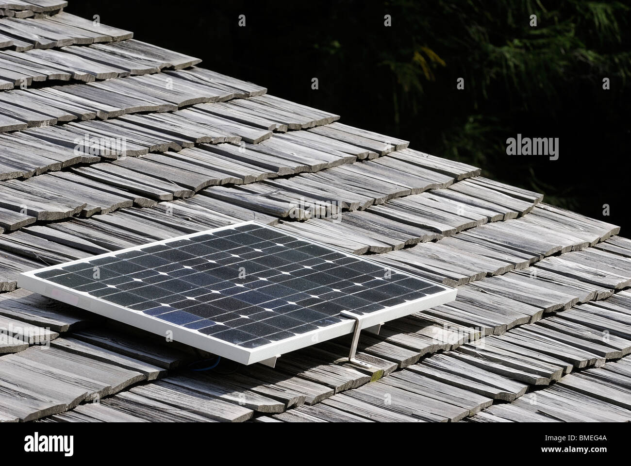 L'Europe, Autriche, panneau solaire sur le toit Banque D'Images