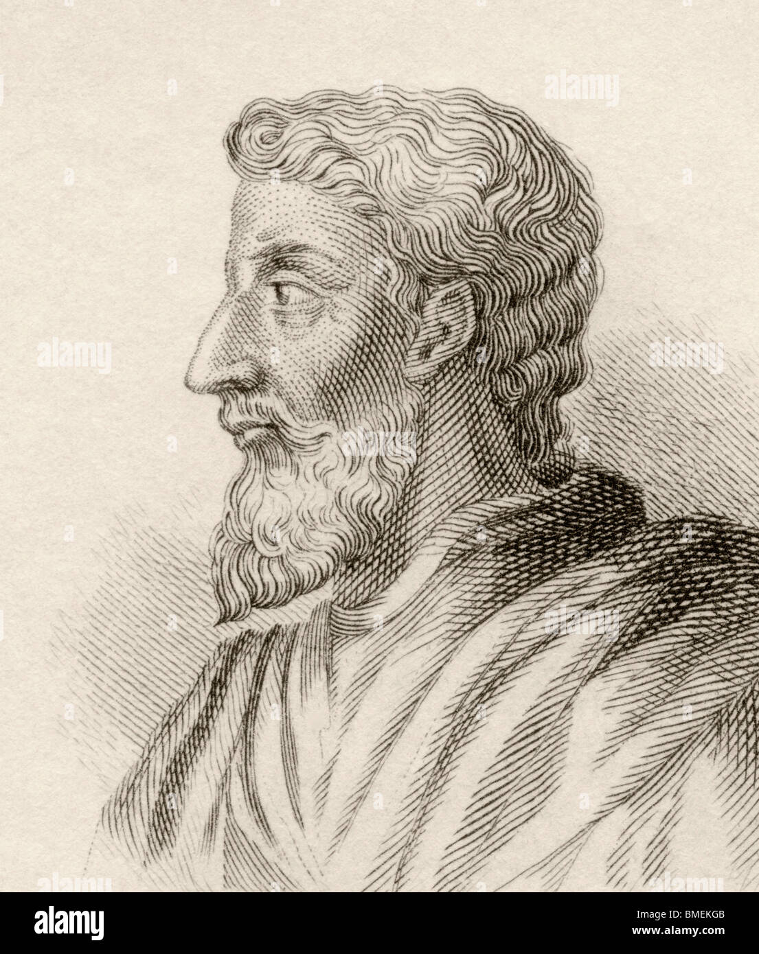 Marcus Terentius Varro, 116 avant J.-C. à 27 av. J.-C., alias Varro Reatinus. Roman érudit, historien et écrivain Banque D'Images