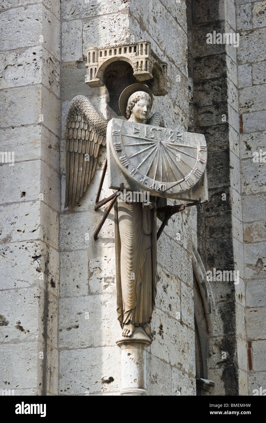 SCULPTURES DE LA cathédrale de Chartres Chartres, France Banque D'Images