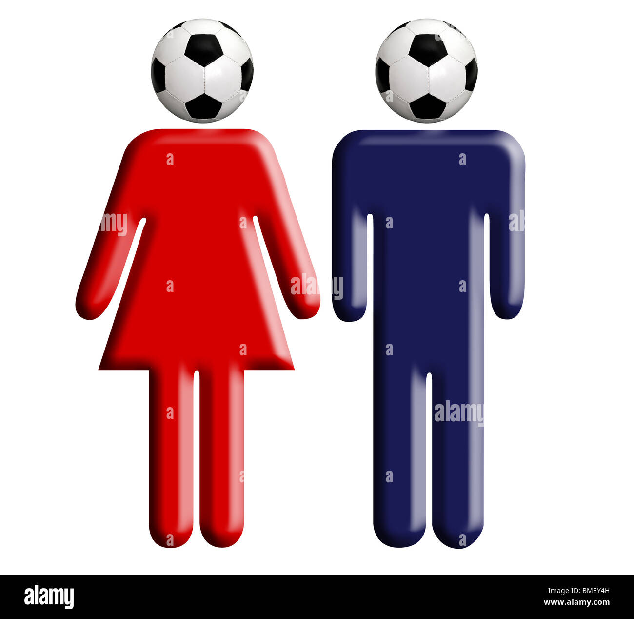 Real Soccer fans femme homme Banque D'Images