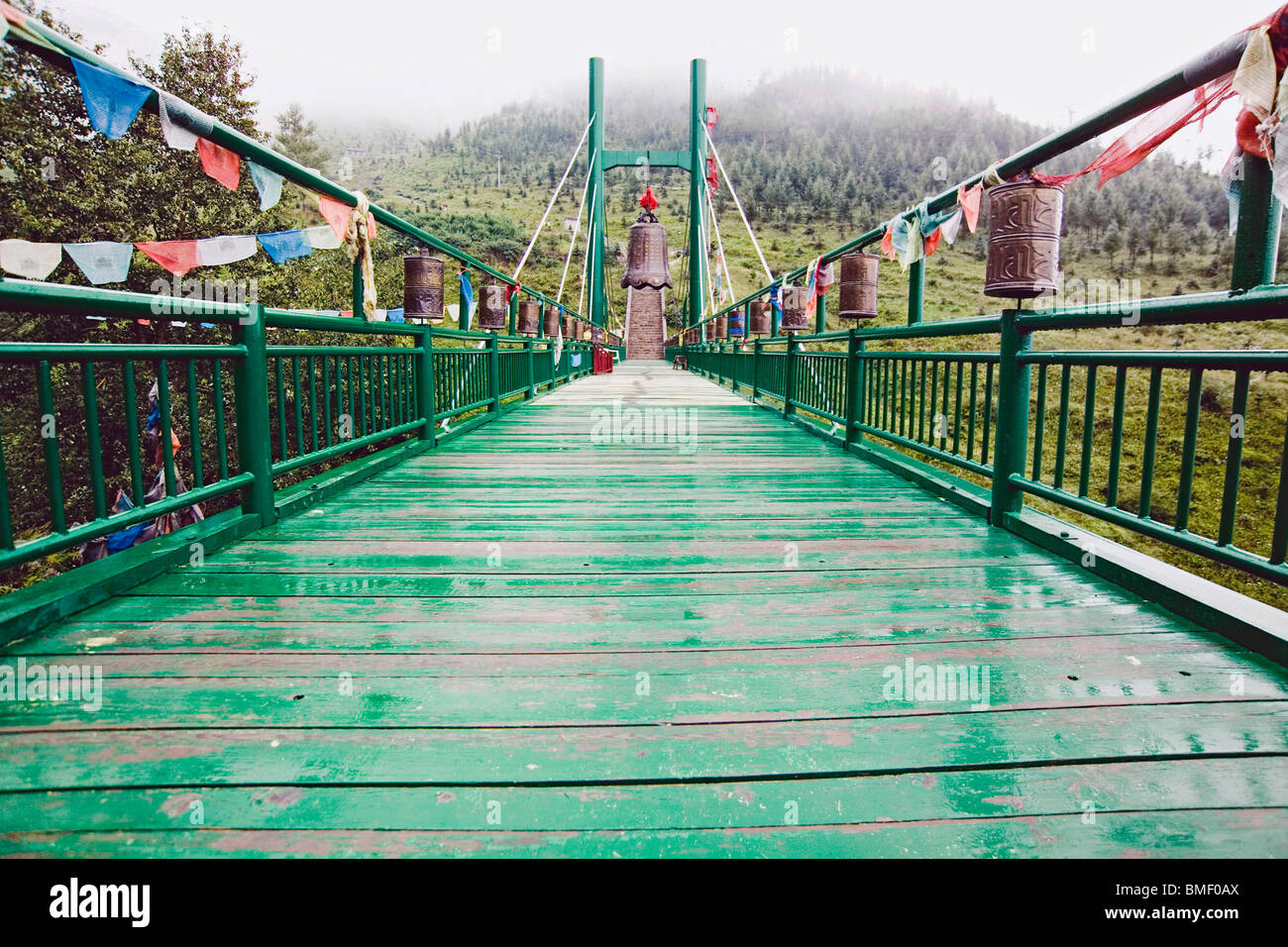 Pont qiliping west side, Le Mont Wutai Xinzhou Ville, Province de Shanxi, Chine Banque D'Images