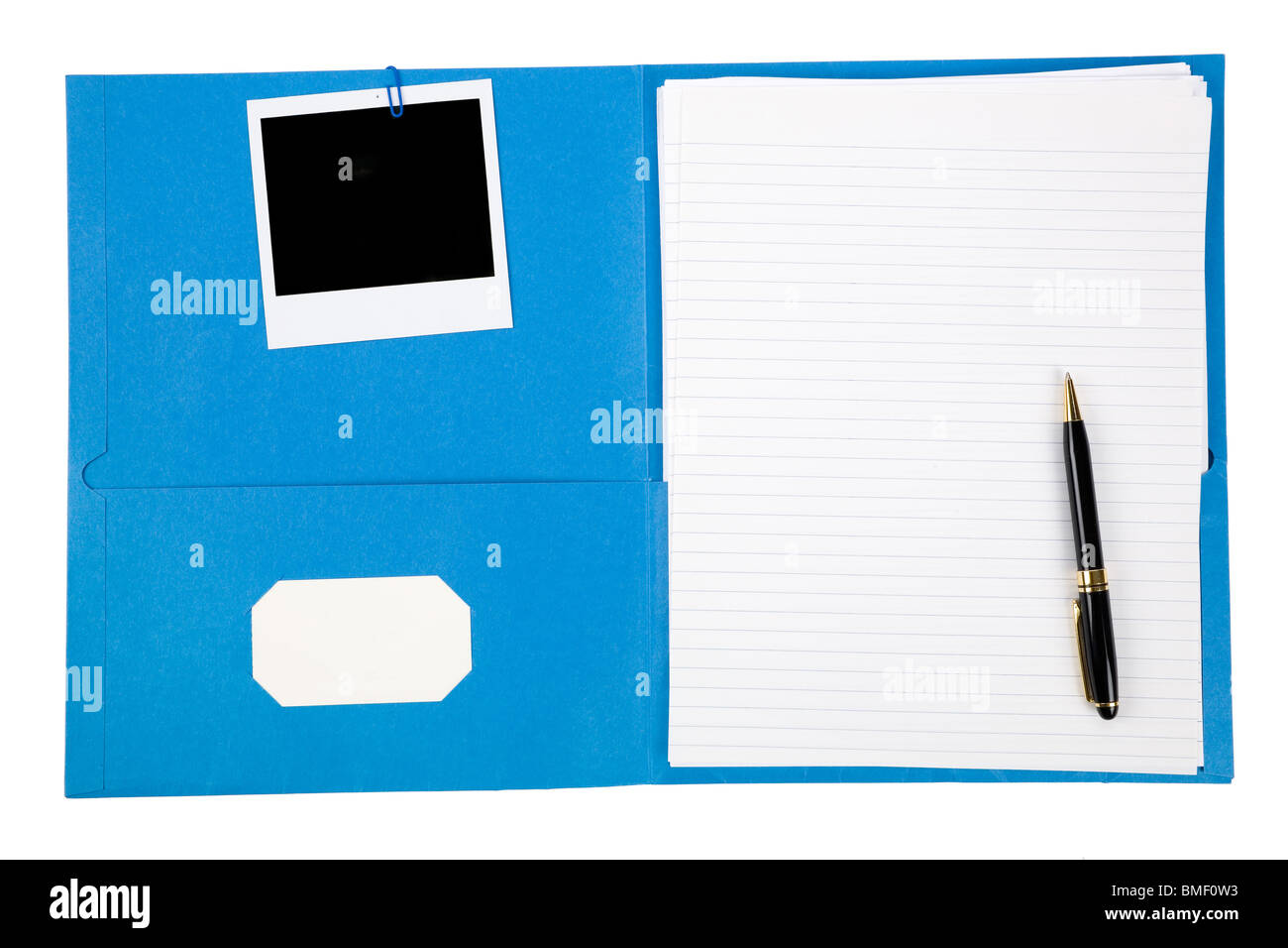 Dossier de fichiers avec fond blanc Banque D'Images