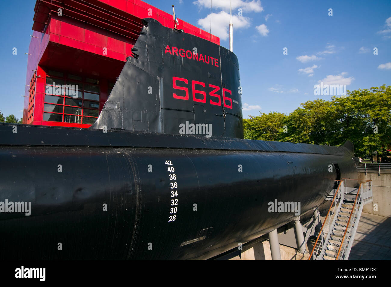 Le sous-marin sur Argonaut afficher dans le Parc de la Villette, Paris,  France Photo Stock - Alamy