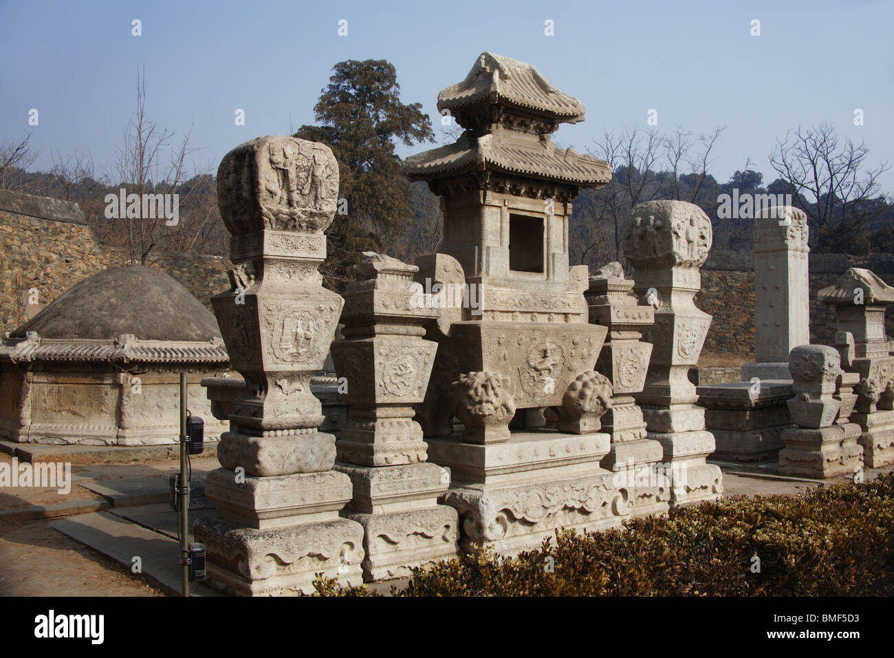 Voir des statues, Tombe d'eunuque Tian Yi, Beijing, Chine Banque D'Images