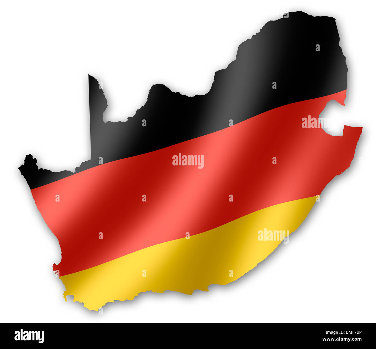 Carte de l'Afrique du Sud avec le drapeau allemand encart, pour la Coupe du Monde de Football FIFA 2010 Banque D'Images