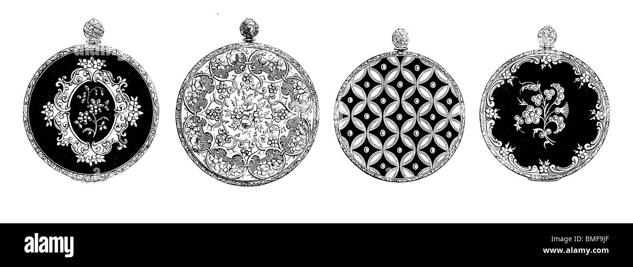 Gravure noir et blanc coupé isolé sur blanc. Illustration d'un élément d'art expose à la grande exposition de Londres 1851. Banque D'Images