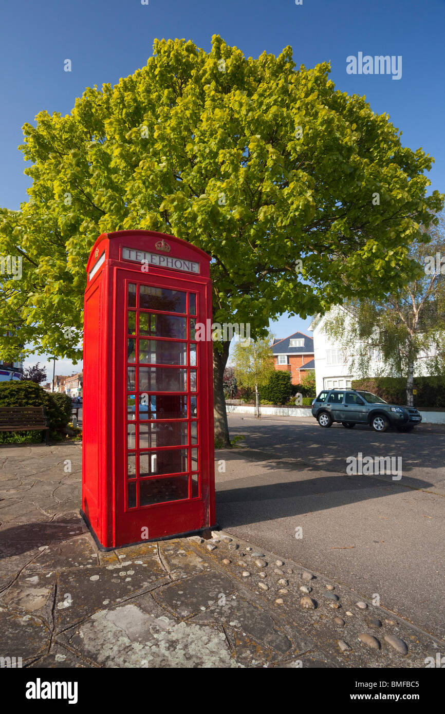 Rouge classique K6 téléphone fort au Royaume-Uni Banque D'Images