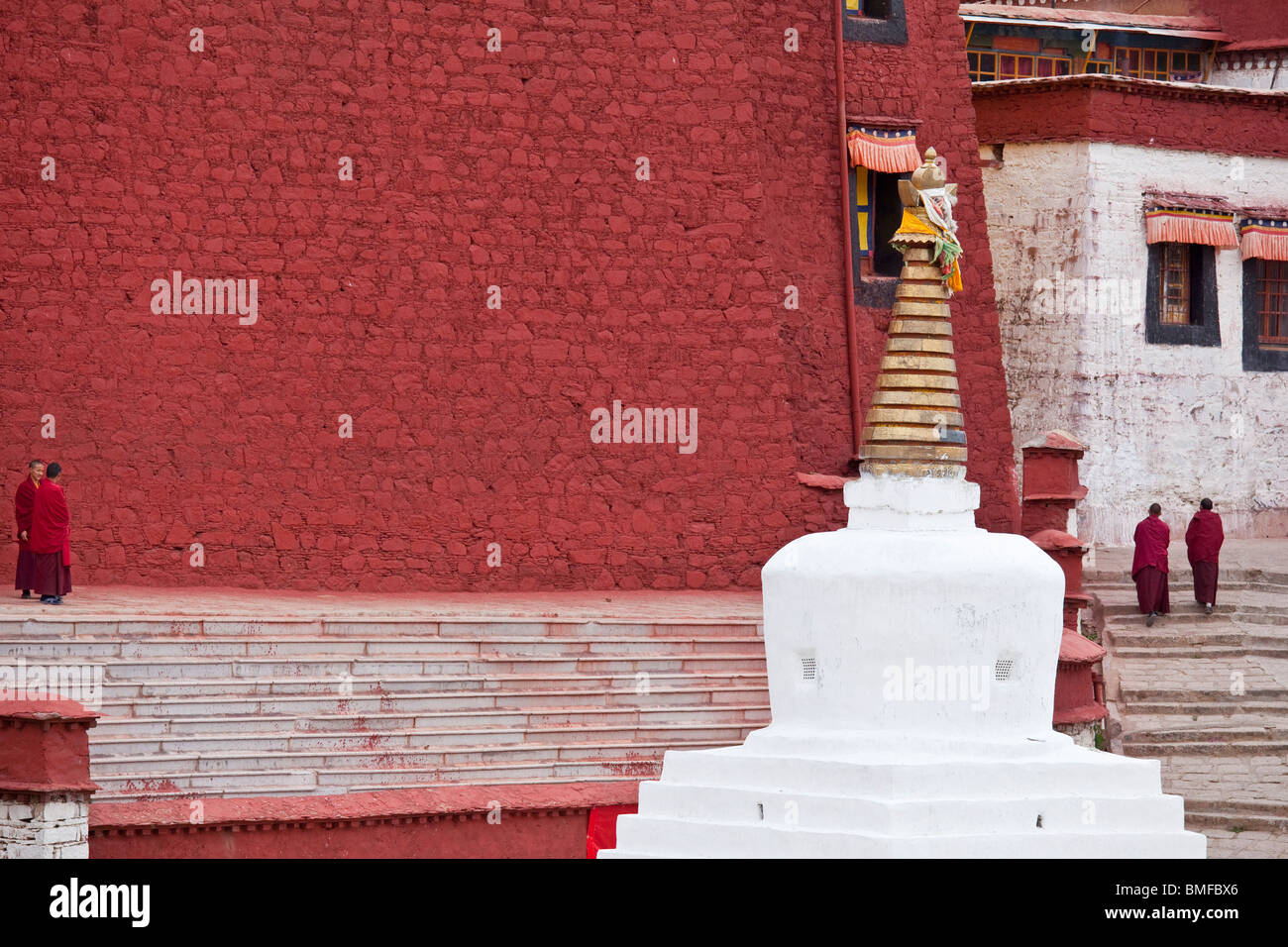 Monastère de Ganden, près de Lhassa, Tibet Banque D'Images