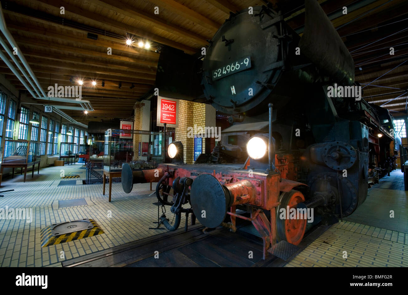 Dans la technologie du moteur train Museum, Berlin, Allemagne Banque D'Images