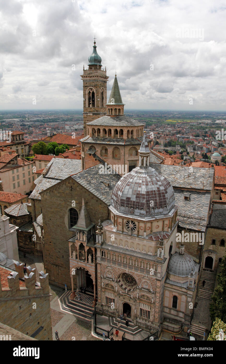 Duomo ou cathédrale de Bergame. Cappella Colleoni construite par G un Amadeo, Bergame, Lombardie, Vénétie, Italie. Banque D'Images