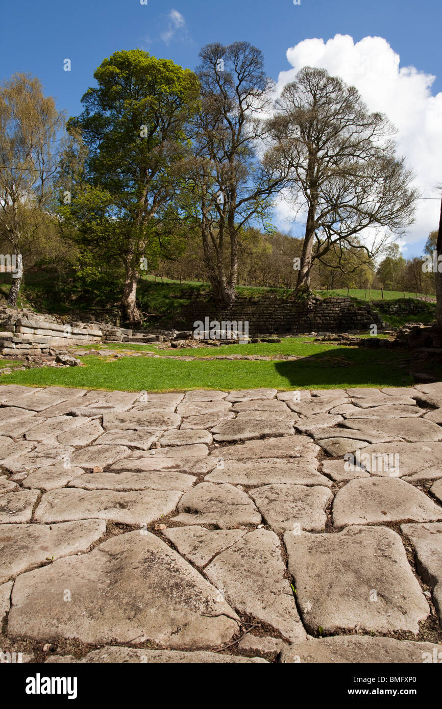 Padley Chapelle et demeure de Padley Hall près de Grindleford dans le parc national de Peak District Derbyshire, Angleterre, Royaume-Uni Banque D'Images