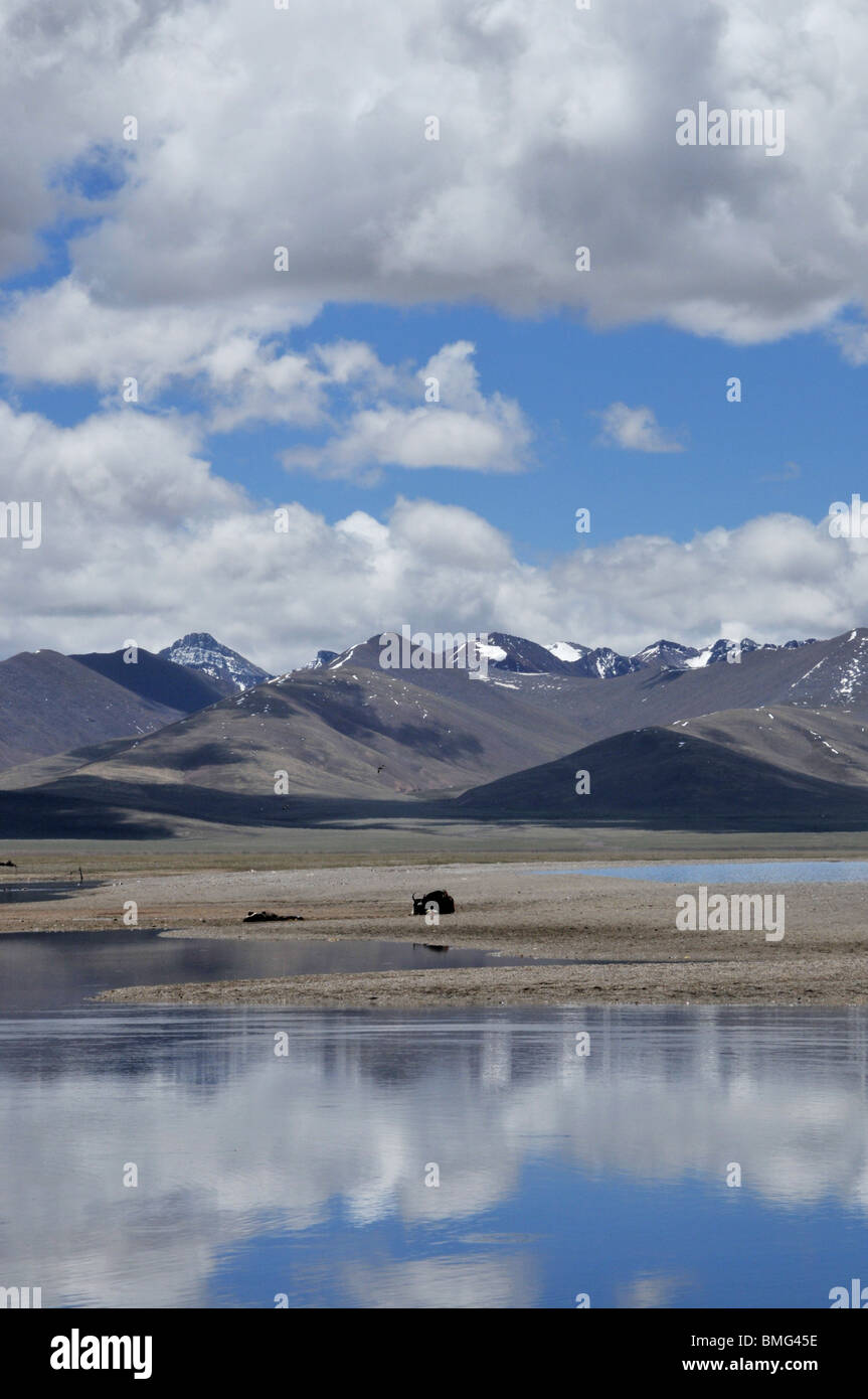 Le Lac Namtso, Tibet, Chine Banque D'Images