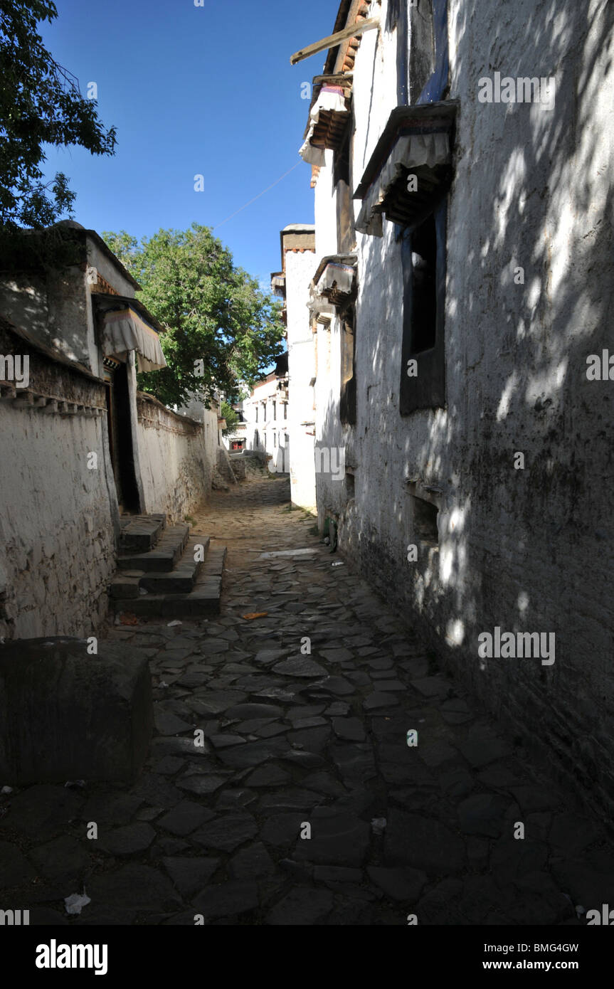 Le monastère de tashilhunpo, Xigazê, Tibet, Chine Banque D'Images